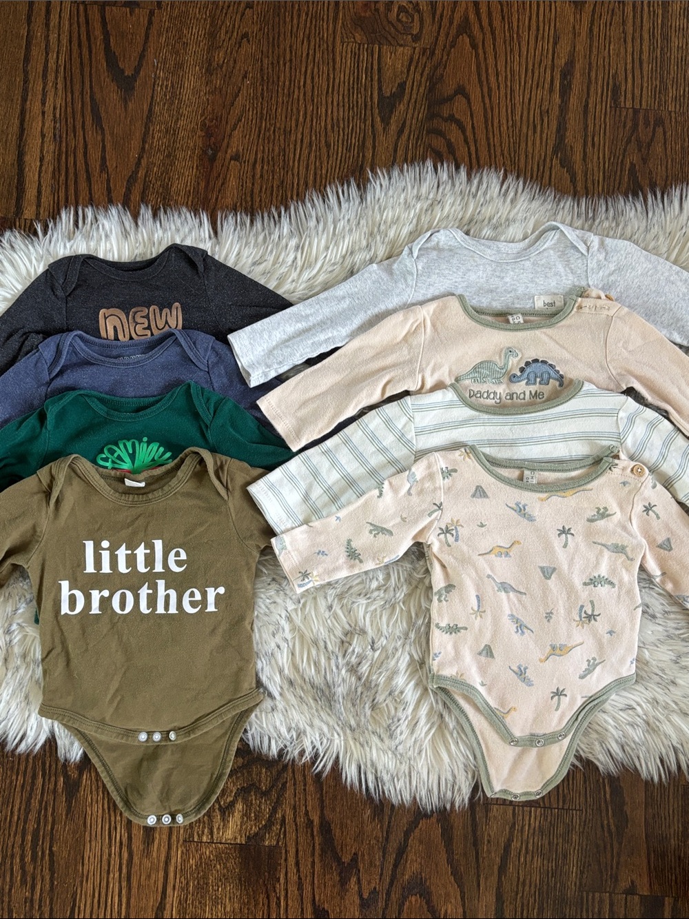 3-6M 8 Baby Boy Long Sleeve Onesie Bundle